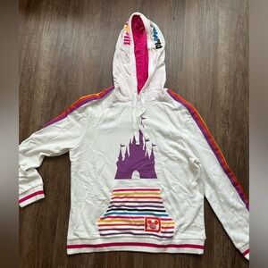Disney world castle stripped hoodie